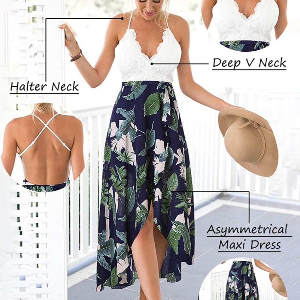 Blooming Jelly, XL, tropical dress, adjustable straps